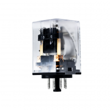 رله 220 ولت AC دو کنتاکت 10 آمپر 8 پین برند HONGFA | مدل  HF10FF/220A-2ZDT