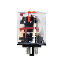 رله 220 ولت DC دو کنتاکت 10 آمپر 8 پین برند HONGFA | مدل HF10FH/220A-2ZDT -H TYPE 