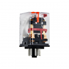 رله 24 ولت AC دو کنتاکت 10 آمپر 8 پین برند HONGFA | مدل HF10FH/024A-2ZDT -H TYPE 