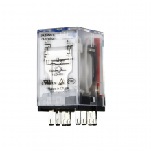 رله 12 ولت DC دو  کنتاکت 7 آمپر 8 پین برند HONGFA | مدل HF18FH/012-2Z1TD- With Button 