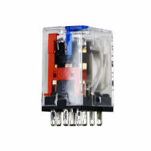 رله 24 ولت DC سه کنتاکت 7 آمپر 11 پین برند HONGFA | مدل HF18FH/024-3Z1TD- With buttom 