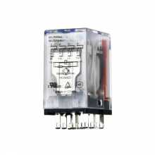 رله 24 ولت DC چهار  کنتاکت 6 آمپر 14 پین برند HONGFA | مدل With button- HF18FH/024-4Z1TD