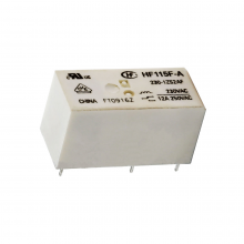 رله 230 ولت AC تک کنتاکت 12 آمپر 5 پین برند HONGFA | مدل HF115F-A/230-1ZS2AF