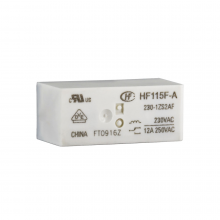 رله 230 ولت AC تک کنتاکت 12 آمپر 5 پین برند HONGFA | مدل HF115F-A/230-1ZS2AF