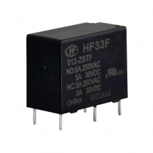 رله 12 ولت DC تک کنتاکت 5 آمپر 5 پین برند HONGFA | مدلHF33F-012-ZSTF